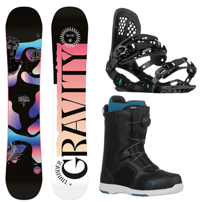 Snowboard Gravity THUNDER + vázání Gravity + boty Gravity Recon 